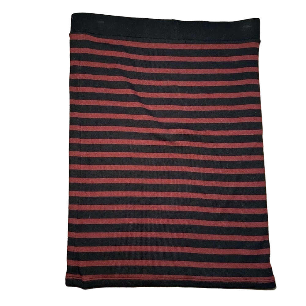 ATM Anthony Thomas Melillo Maroon & Black Striped Skirt Size S/P